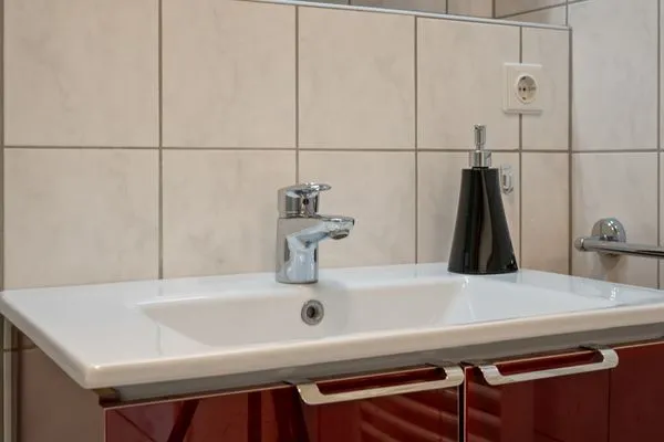 Ferienwohnung Seepferdchen Waren (Müritz) - Wascharmatur im Badezimmer  Seepferdchen