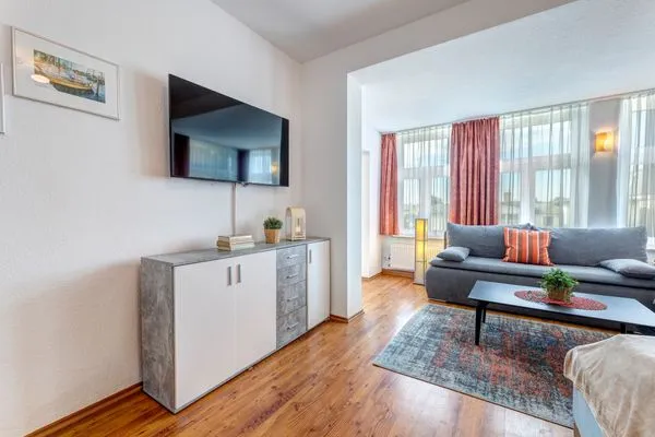 Wohnzimmer  Stranddistel, Haus Gudrun: Whg. 1