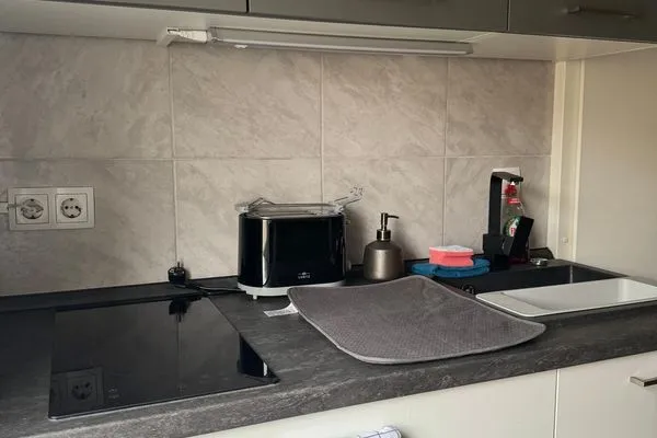 Küche / Küchenzeile  Gemütliches Appartement "Franz" in Halle inklusive Stellplatz