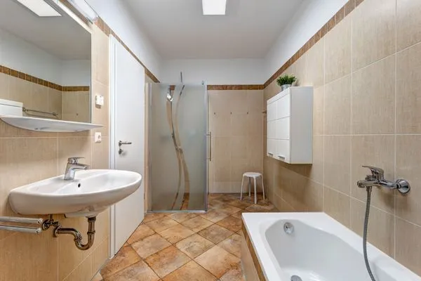 Badezimmer  Villa Stranddistel, Whg. 1