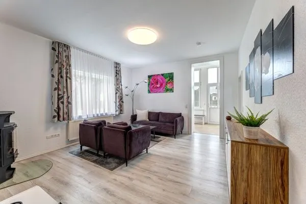 Wohnzimmer  Stranddistel, Haus Gudrun: Familiensuite 2