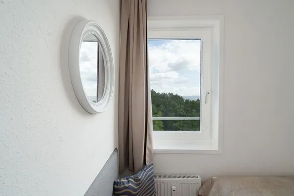 Schlafzimmer Panoramic Ginys Meerblick Appartement