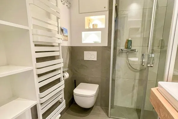 Badezimmer Haus Südwind Ferienwohnung Wellenblick