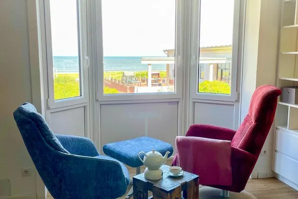 Wohnzimmer Haus Südwind Ferienwohnung Wellenblick