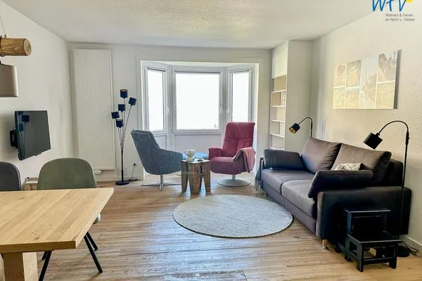 Wohnzimmer Haus Südwind Ferienwohnung Wellenblick