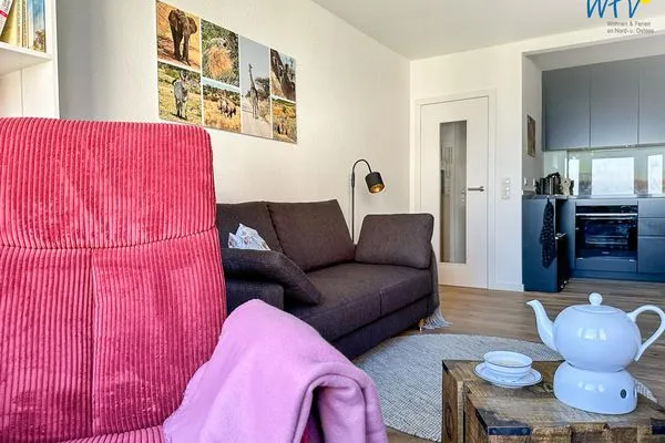 Wohnzimmer Haus Südwind Ferienwohnung Wellenblick