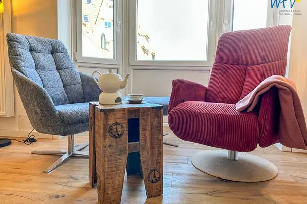 Wohnzimmer Haus Südwind Ferienwohnung Wellenblick