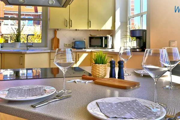 Küche / Küchenzeile Ferienhäuser Jadehörn Ferienhaus Archimedes