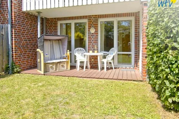 Terrasse Ferienhäuser Jadehörn Ferienwohnung Sandfloh