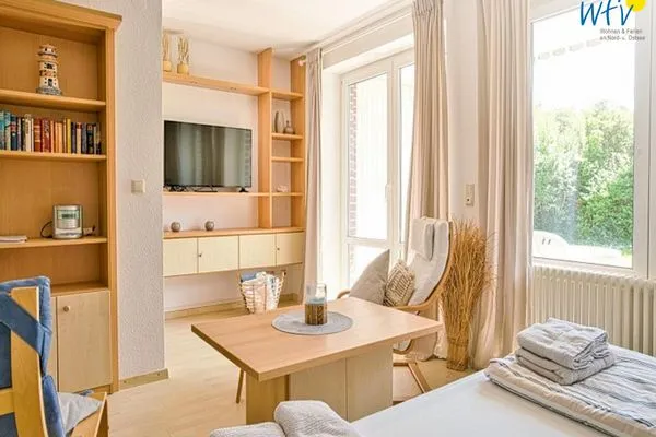 Wohnzimmer Ferienhäuser Jadehörn Ferienwohnung Sandfloh