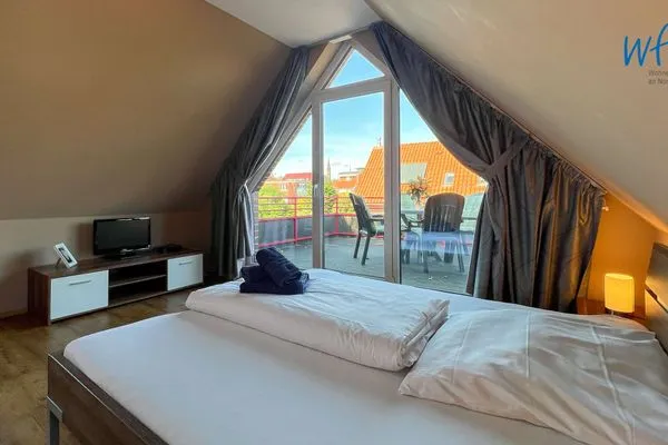 Schlafzimmer Haus Gartenstraße Ferienwohnung Nemo