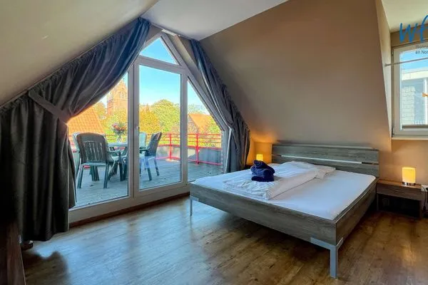 Schlafzimmer Haus Gartenstraße Ferienwohnung Nemo