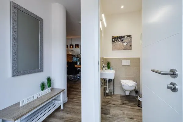 Badezimmer  FeWo Ahoi in PRORA - 5.06