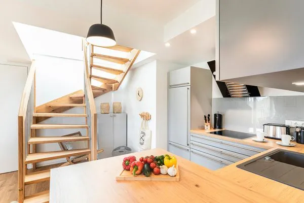 Vollausgestattete Küche  FeWo Deck54 Dachterrasse in PRORA - 3.54