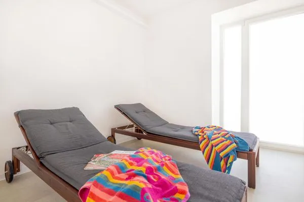 Gemeinschaftssauna: Sky-Sauna 5.OG mit dazu gehöriger Rooftop-Terrasse  FeWo Dünenblick in PRORA - 5.34