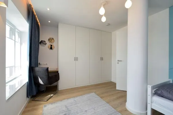 Schlafzimmer 2: Etagenbett (90x200)  FeWo Gooddays in PRORA Familien-Maisonette mit Terrasse & Balkon - 8.02