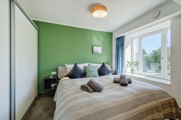 Schlafzimmer : Doppelbett (180x200)  FeWo Luft & Loft in PRORA - 9.23