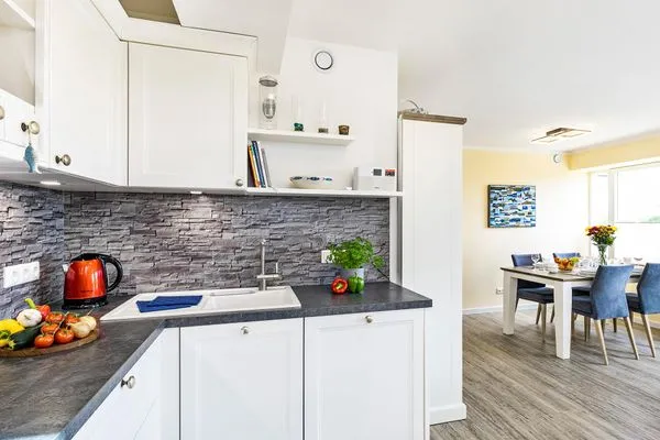 Vollausgestattete Küche  FeWo MeerGlück Dachterrasse in PRORA - 7.53