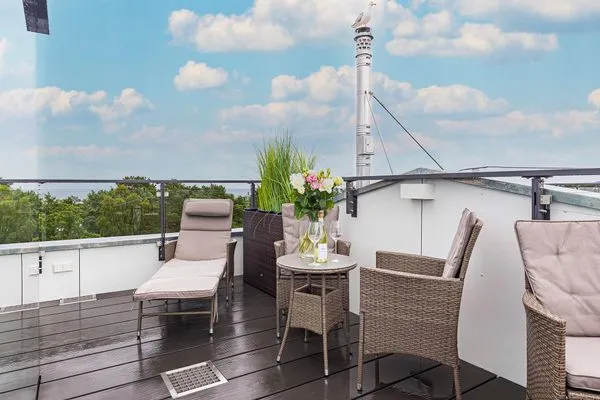 Dachterrasse  FeWo Sky Lodge Dachterrasse in PRORA - 8.51b