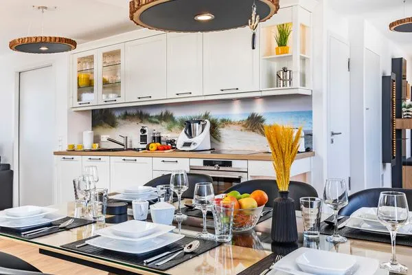 Vollausgestattete Küche  FeWo Sky Suite Proradies Dachterrasse in PRORA - 8.51a