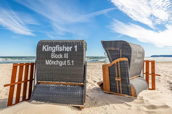 Strandkörbe am Strand  FeWo Kingfisher Dachterrasse in PRORA - 2.51