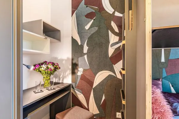 Schlafzimmer 2: Etagenbett (160/90 x 200), Kleiderschrank, Schreibtisch  FeWo Hideaway in PRORA - 2.45