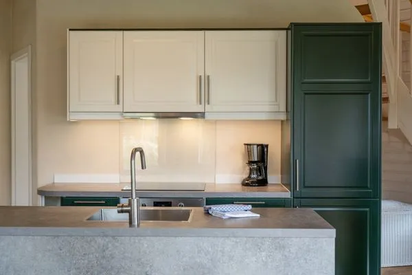 Ferienhaus Kia - Kugelhaus am Tollensesee - moderne vollausgestattete Küchenzeile  Kia