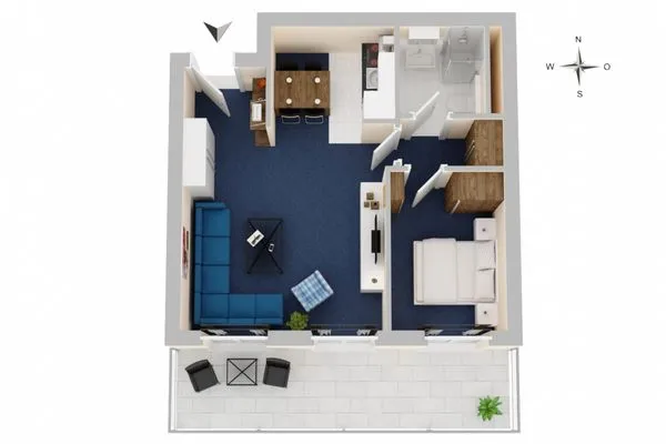 Apartment am Kurstrand Zingst - Grundriss  Apartment am Kurstrand