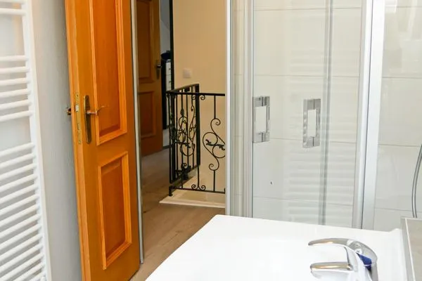 Badezimmer Waschbecken Ferienhaus Greune-Stee 87 Ferienwohnung Uttiet bi de Düün