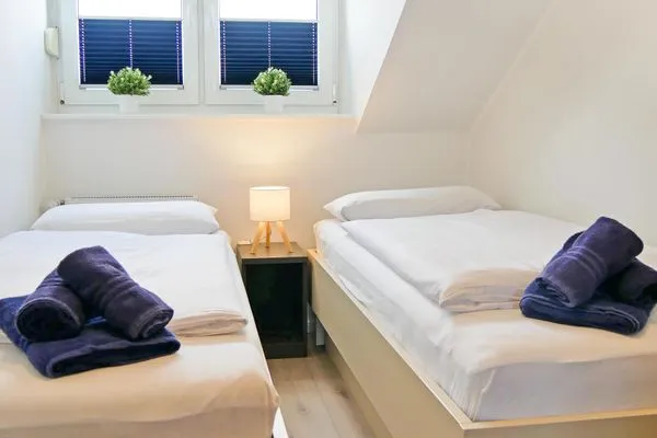 Schlafzimmer 2 Ferienhaus Greune-Stee 87 Ferienwohnung Uttiet bi de Düün