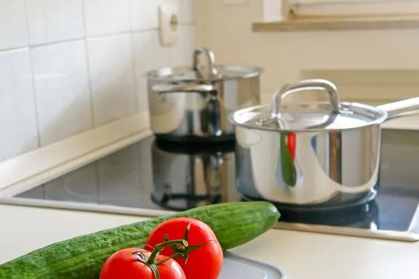 Küche Kochen Ferienhaus Greune-Stee 87 Ferienwohnung Uttiet bi de Düün
