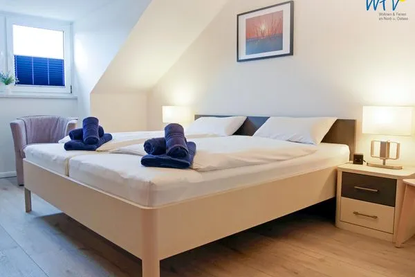 Schlafzimmer Ferienhaus Greune-Stee 87 Ferienwohnung Uttiet bi de Düün