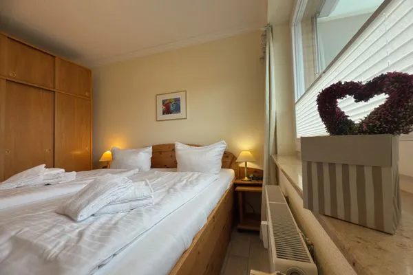 Schlafzimmer Ferienwohnung im Haus Nordland App 24