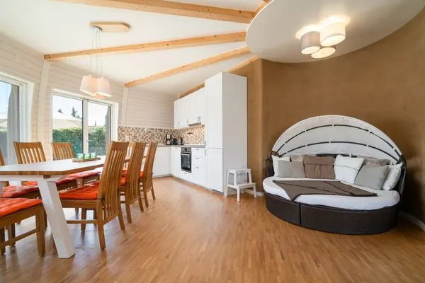 Ferienhaus Solveig - Kugelhaus am Tollensesee - offenes Wohnkonzept mit vollausgestatteter Küche  Solveig