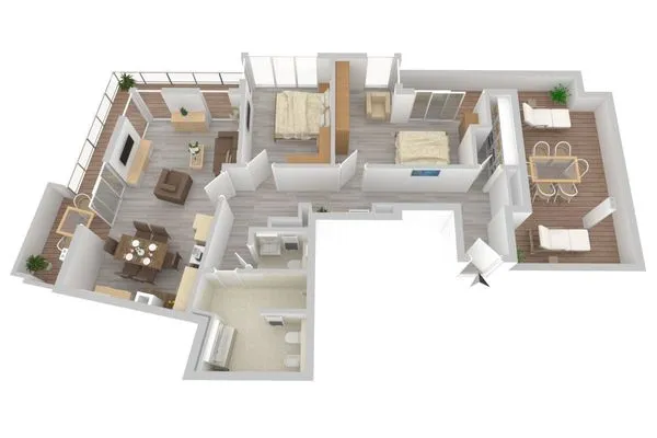 Ferienwohnung Entschleunigung Hafenresidenz - Grundriss  Entschleunigung