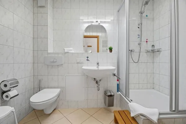 Badezimmer  Stranddistel, Am Küstenwald, Whg. 2 OG