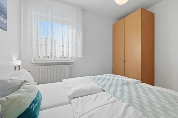 Schlafzimmer  Stranddistel, Am Küstenwald, Whg. 2 OG