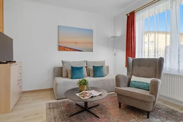 Wohnzimmer  Stranddistel, Haus Gudrun: Whg. 5