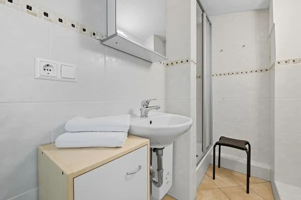 Badezimmer  Stranddistel, Haus Gudrun: Whg. 7