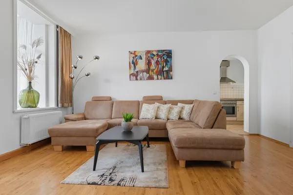 Wohnzimmer  Stranddistel, Haus Gudrun: Familiensuite 1