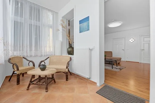 Wohnzimmer  Stranddistel, Haus Gudrun: Familiensuite 1