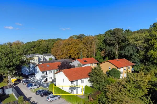 Vogelperspektive  Stranddistel, Am Küstenwald, Whg. 1 EG