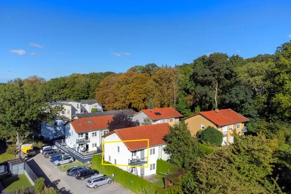 Vogelperspektive  Stranddistel, Am Küstenwald, Whg. 2 OG