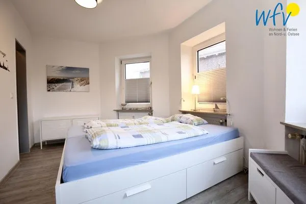 Schlafzimmer Haus Solaris Ferienwohnung D'runner un D'rover