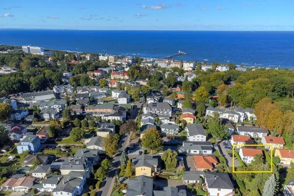 Vogelperspektive  Stranddistel, Am Küstenwald, Whg. 2 OG