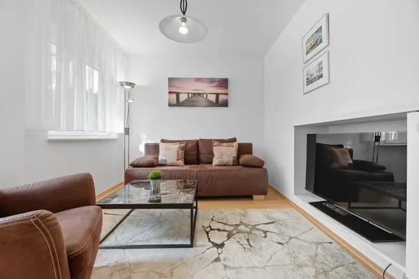 Wohnzimmer  Stranddistel, Am Küstenwald, Whg. 1 EG