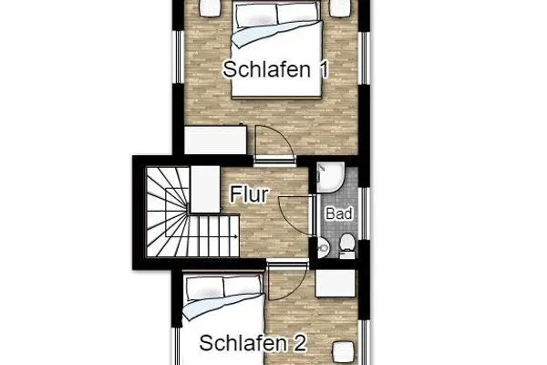 Grundriss Haus Nordland Ferienwohnung Gartenblick