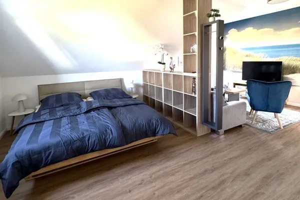 Schlafzimmer  Ferienwohnung Kajüte 1
