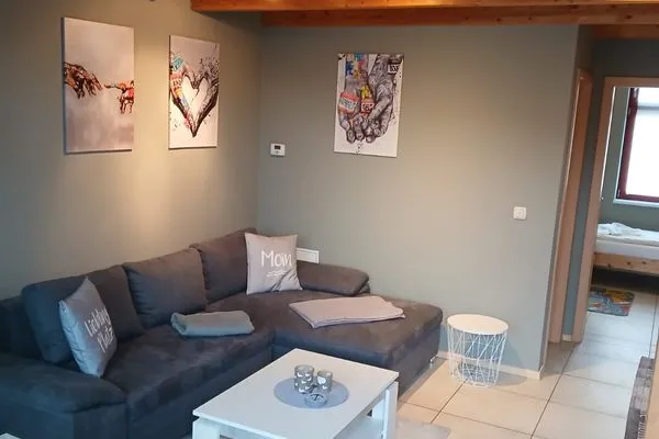 Wohnzimmer  FeWo "Moin" nahe Malchower See