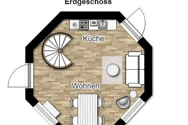 Grundriss Haus Solaris Ferienwohnung D'runner un D'rover